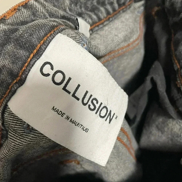 ASOS collusion x005 mom Jeans black acid wash size 28 - Picture 4 of 6